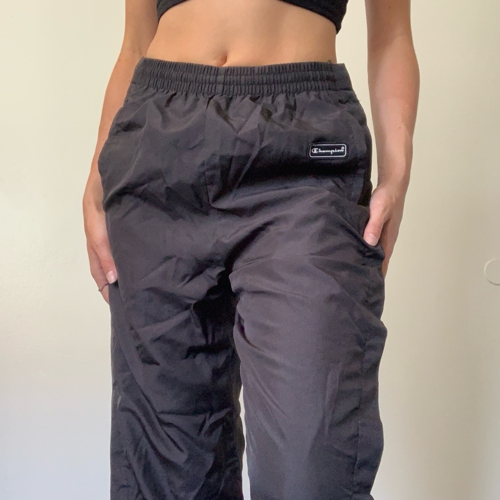 Vintage Champion Black Track Pants